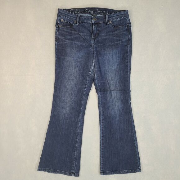 Calvin‎ Klein Curvy Boot Women's Dark Blue Denim Jeans Size 27/4P (29x26) - Picture 1 of 12